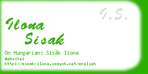 ilona sisak business card